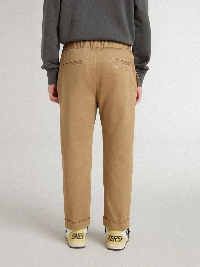 Pantalones chinos para niño de algodón color tabaco