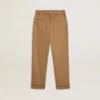 Pantalones chinos para niño de algodón color tabaco