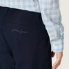 Pantalones chinos unisex «Journey» de lona de algodón azul con logotipo bordado