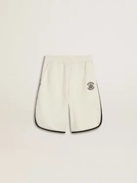 Pantalones cortos blancos para niños con logotipo bordado