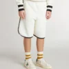 Pantalones cortos blancos para niños con logotipo bordado