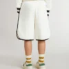 Pantalones cortos blancos para niños con logotipo bordado