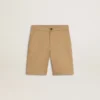 Pantalones cortos de algodón beige para niños