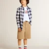 Pantalones cortos de algodón beige para niños