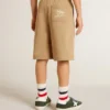 Pantalones cortos de algodón beige para niños