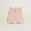 Pantalones cortos de algodón rosa para niñas con bordados