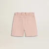Pantalones cortos de algodón rosa para niñas con bordados