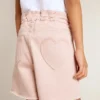 Pantalones cortos de algodón rosa para niñas con bordados