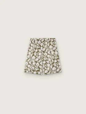 Pantalones cortos de lona de algodón para niños de la colección Journey con estampado floral verde y blanco