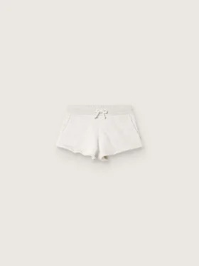 Pantalones cortos de mujer «Star» en felpa gris jaspeada