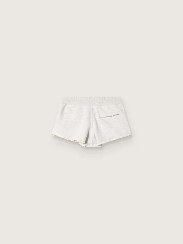 Pantalones cortos de mujer «Star» en felpa gris jaspeada