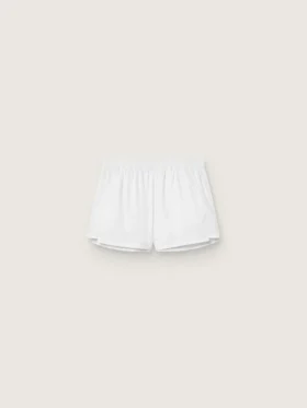 Pantalones cortos deportivos blancos de doble capa para mujer