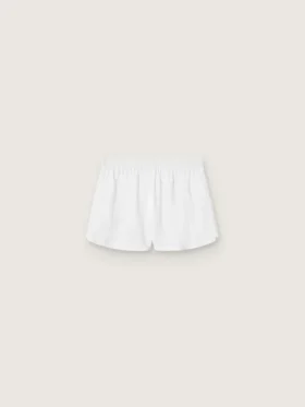 Pantalones cortos deportivos blancos de doble capa para mujer