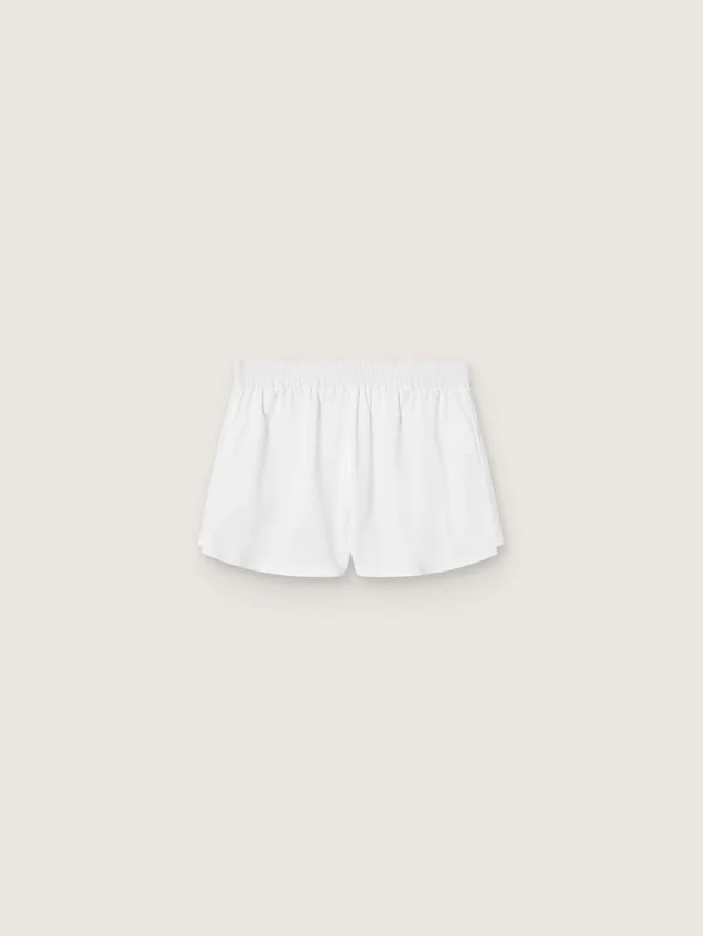 Pantalones cortos deportivos blancos de doble capa para mujer
