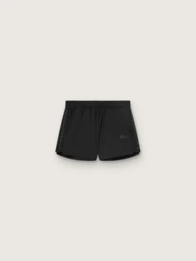 Pantalones cortos deportivos negros de doble capa para mujer