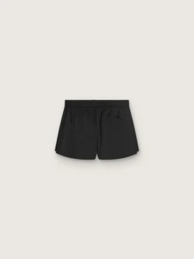 Pantalones cortos deportivos negros de doble capa para mujer