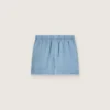 Pantalones cortos unisex de sarga de algodón azul claro
