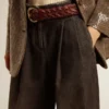 Pantalones de algodón de lavado medio para mujer