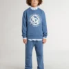 Pantalones de chándal azules para niño con bordado