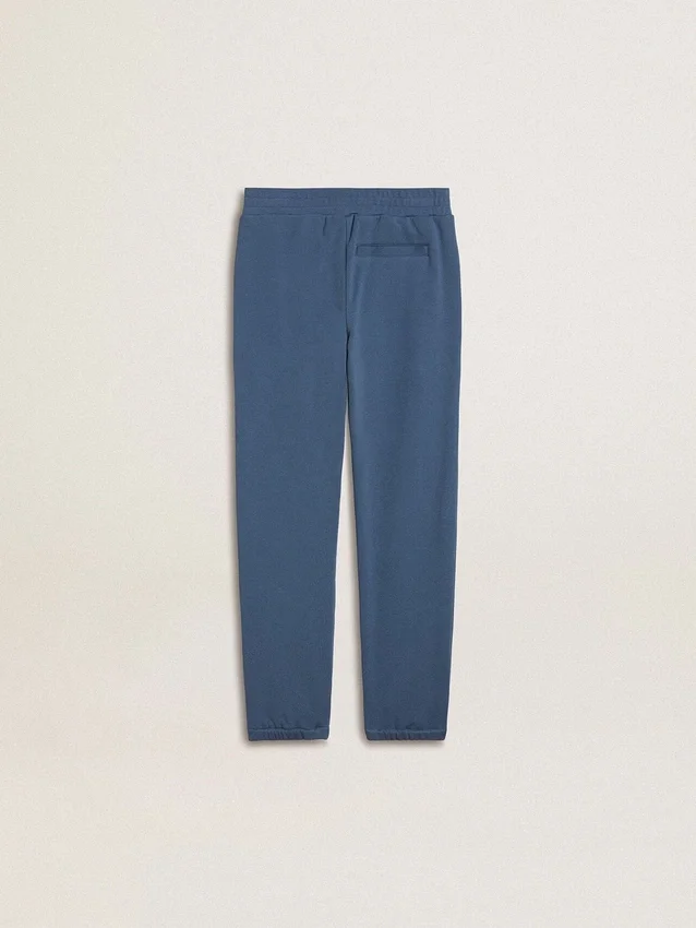 Pantalones de chándal azules para niño con bordado