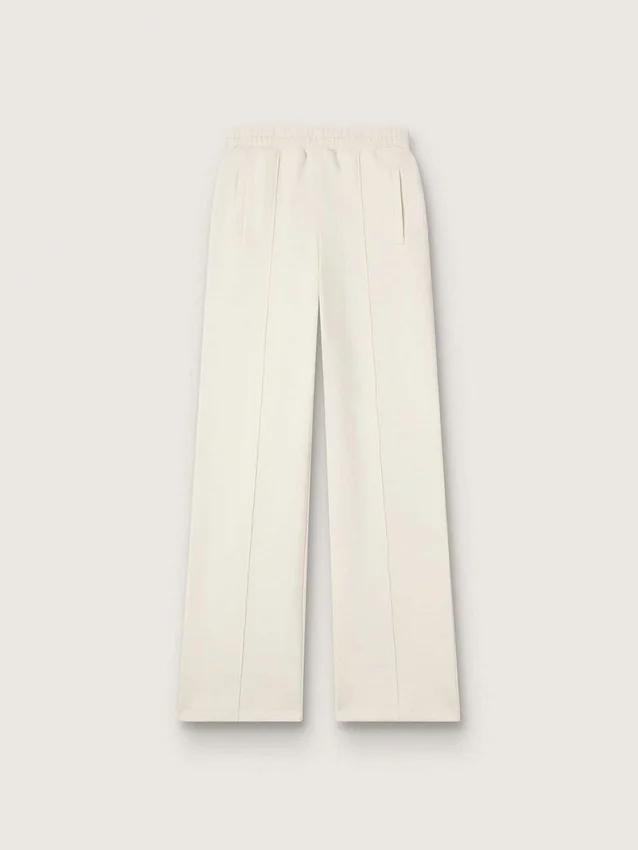 Pantalones de chándal blancos de algodón para mujer