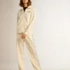 Pantalones de chándal blancos de mujer con estrellas en los laterales