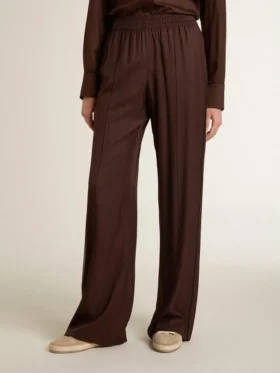 Pantalones de chándal marrones para mujer
