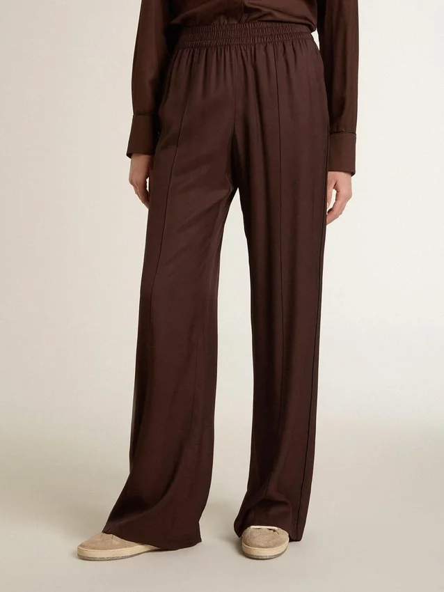 Pantalones de chándal marrones para mujer