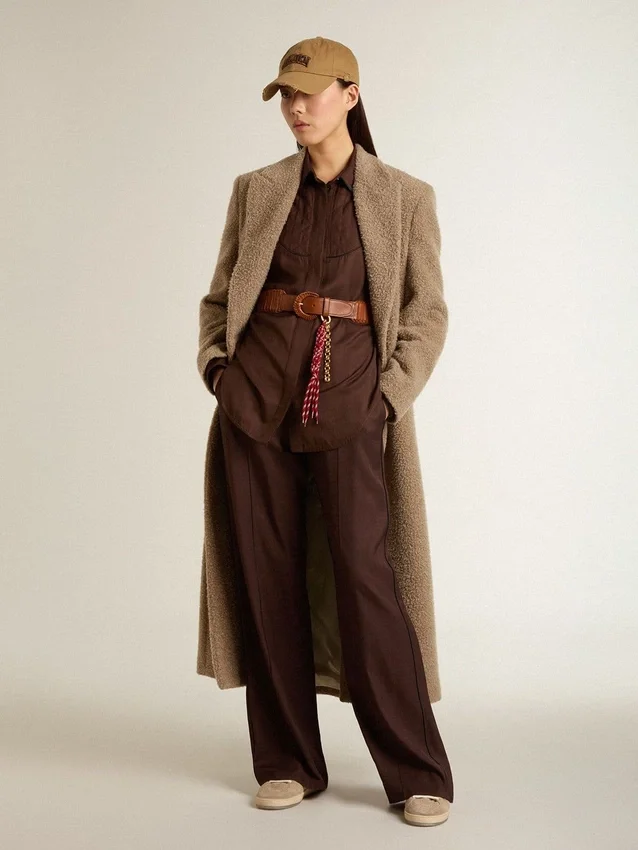 Pantalones de chándal marrones para mujer