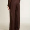 Pantalones de chándal marrones para mujer