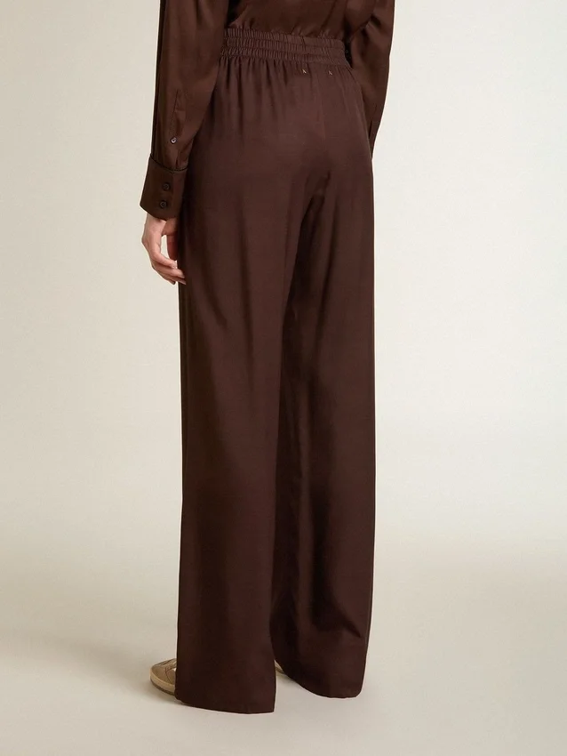 Pantalones de chándal marrones para mujer