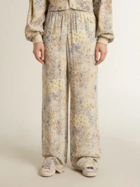 Pantalones de chándal multicolores para mujer con estampado floral