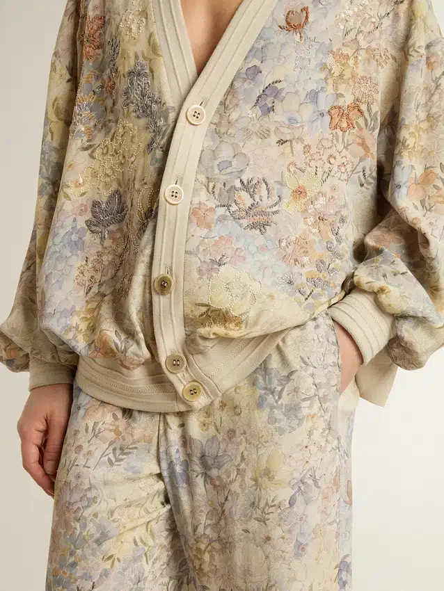 Pantalones de chándal multicolores para mujer con estampado floral