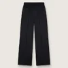 Pantalones de chándal negros de lana ligera para mujer