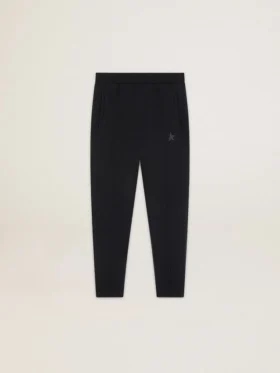 Pantalones de chándal negros para hombre con estrella en la parte delantera