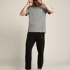 Pantalones de chándal negros para hombre con estrella en la parte delantera