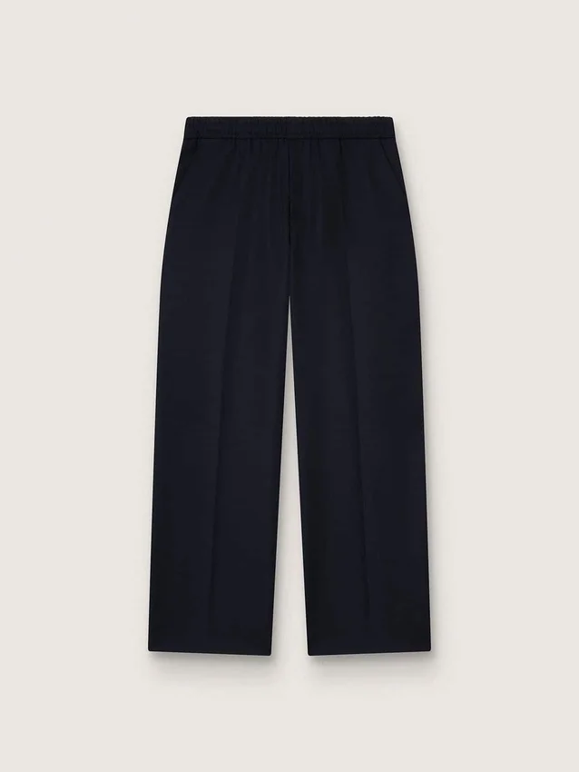 Pantalones de chándal para hombre de lana azul oscuro