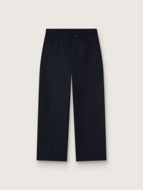 Pantalones de chándal para hombre de lana azul oscuro