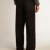 Pantalones de chándal para hombre de lana azul oscuro