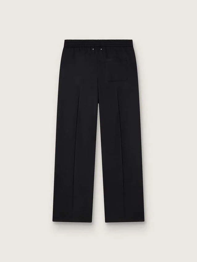 Pantalones de chándal para hombre de lana negra