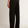Pantalones de chándal para hombre de lana negra