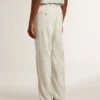 Pantalones de chándal para hombre en mezcla de lana color caqui