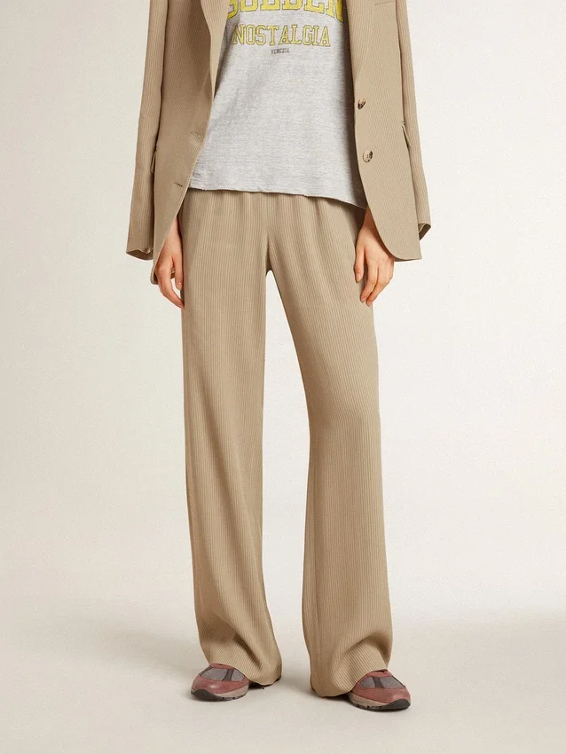 Pantalones de chándal para mujer en color travertino