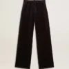 Pantalones de chándal para mujer en mezcla de algodón con efecto terciopelo
