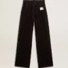 Pantalones de chándal para mujer en mezcla de algodón con efecto terciopelo