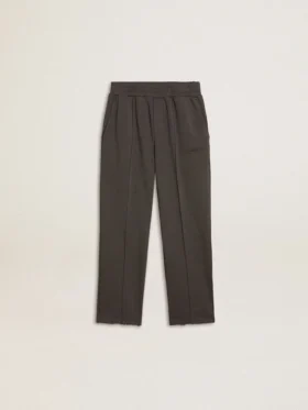 Pantalones de chándal para niño en verde militar con bordados