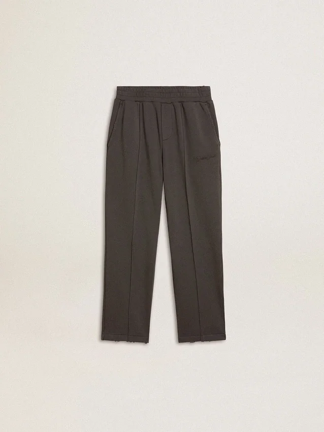 Pantalones de chándal para niño en verde militar con bordados