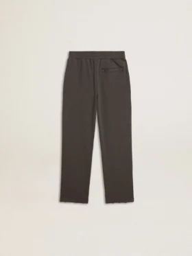 Pantalones de chándal para niño en verde militar con bordados