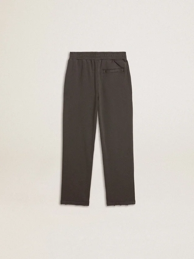 Pantalones de chándal para niño en verde militar con bordados