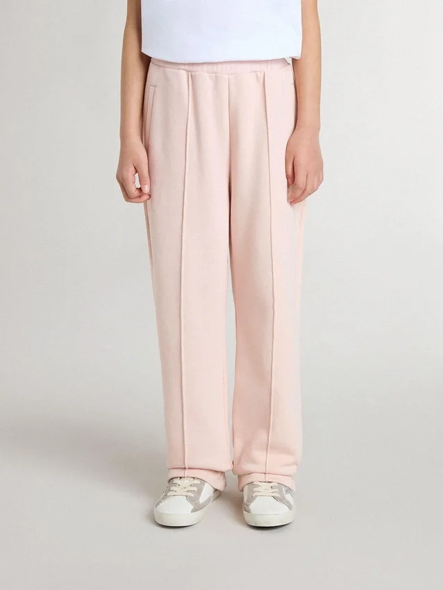 Pantalones de chándal rosas con estampado para niñas